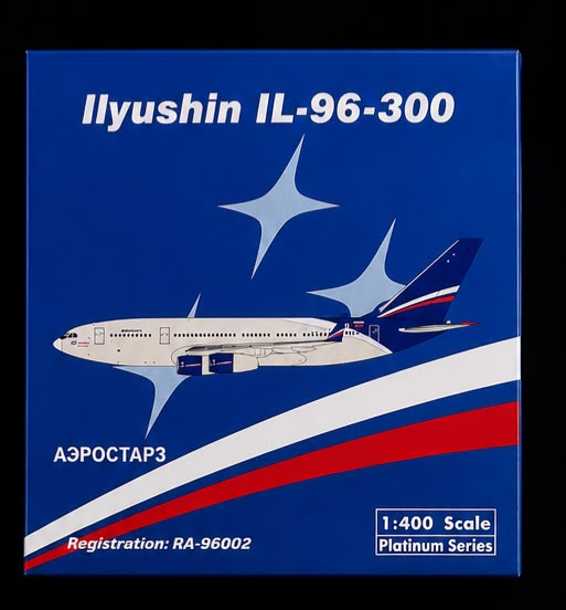 Ilyushin IL-96-300 RA-96002 1/400 Scale Diecast Aircraft Model Phoenix Platinum Series