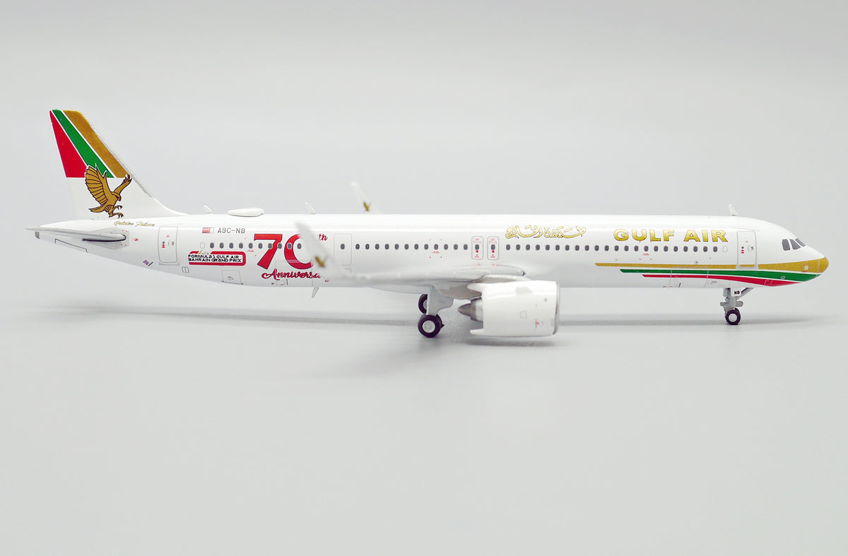 Gulf Air Airbus A321 neo A9C-NB Retro Livery 1/400 Scale Diecast Model JCWings