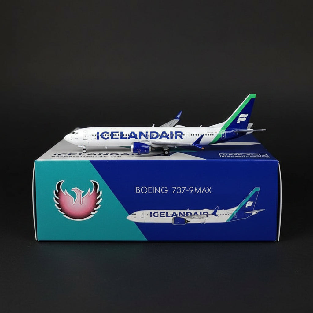 Icelandair Green Boeing B737 MAX9 TF-ICB 1/400 Diecast Scale Models PhoenixModels