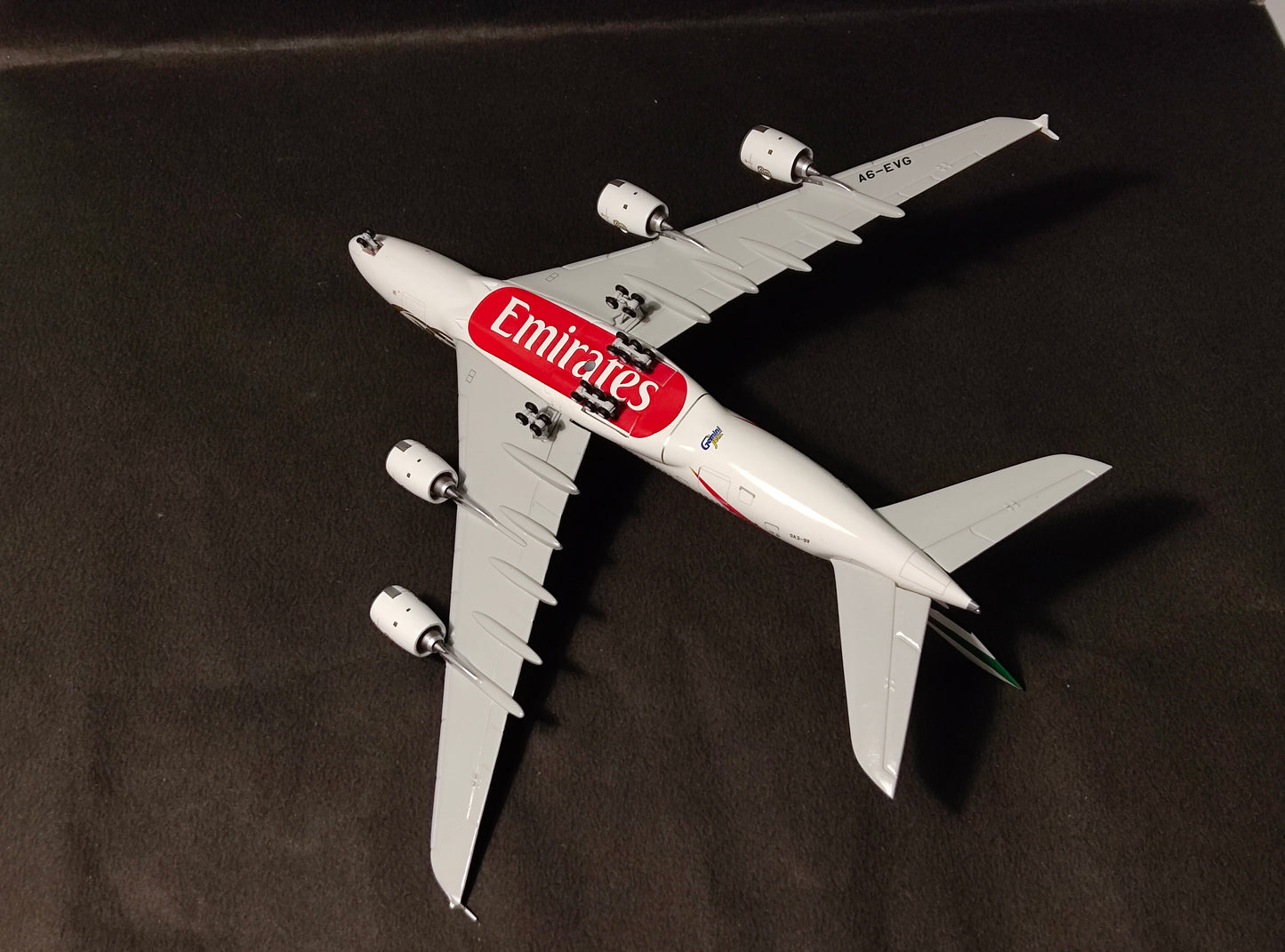 Emirates Airbus A380-800 A6-EVG (UAE 50th Livery) 1/400 Diecast Scale Model GeminiJets