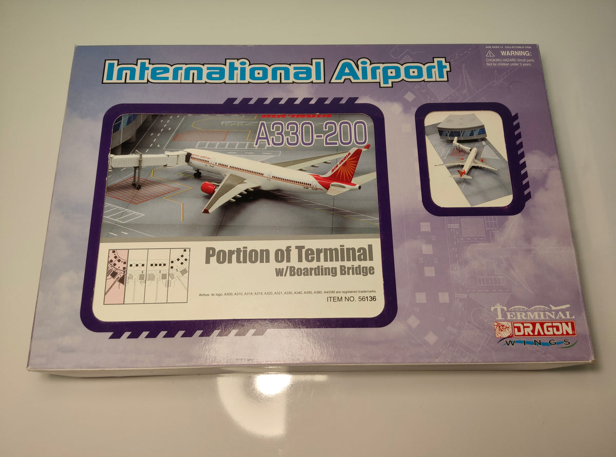 Air India Airbus A330-200 SE-RBF with Terminal and Aerobridge 1/400 Diecast Scale Model Dragon Wings