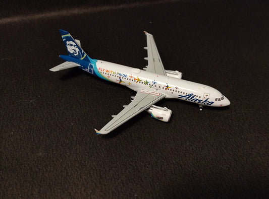 Alaska Airlines Airbus A320 N854VA 1/400 Diecast Scale Model GeminiJets