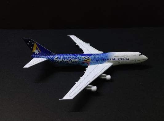 Ansett Australia Boeing 747-300 VH-INJ 1/400 Diecast Scale Model Dragon Wings