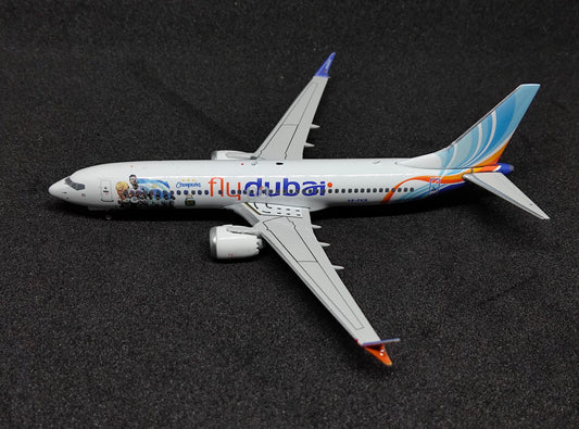 FlyDubai Boeing B737MAX-8 A6-FKB (Argentina Campeón Livery) 1/400 Diecast Scale Model Phoenix