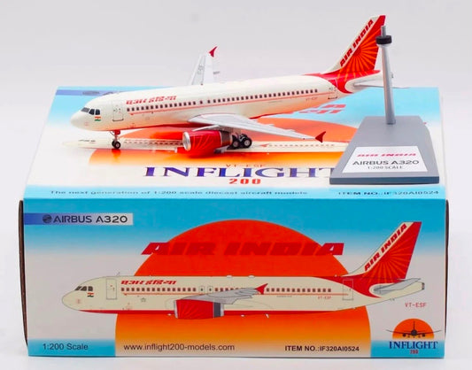 [PRE-ORDER] Air India Airbus A320 VT-ESF 1/200 Diecast Scale Model Inflight
