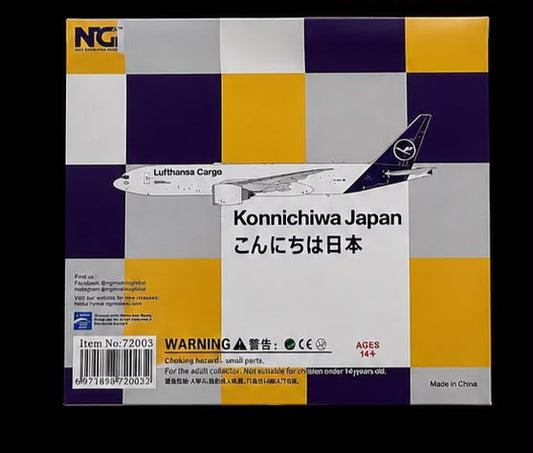 Lufthansa Cargo Boeing B777-200F "Konnichiwa Japan" 1/400 Scale Diecast Aircraft Model NGModels
