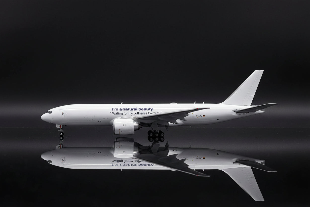 Lufthansa Cargo Natural Beauty (Flaps Down) Boeing B777-200F D-ALFJ 1/400 Diecast Scale Models JCWings