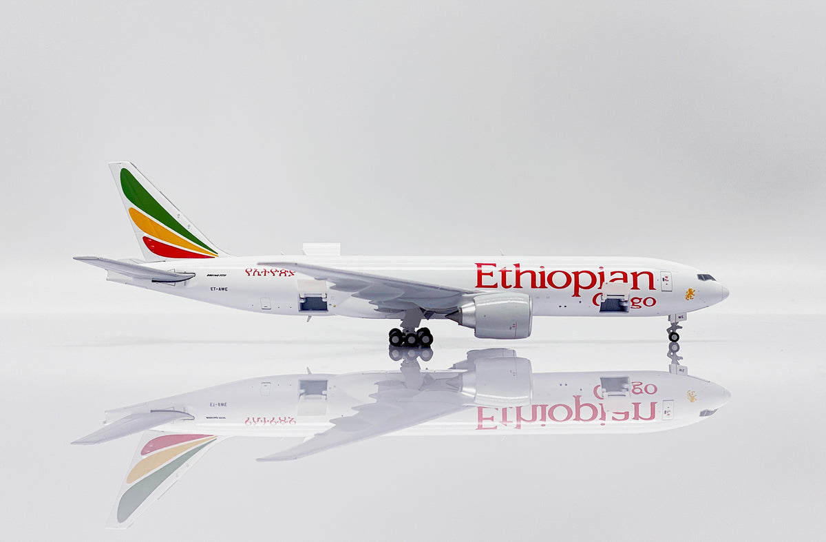 Ethiopian Cargo (Interactive) Boeing B777-200F ET-AWE 1/400 Scale Diecast Model JCWings