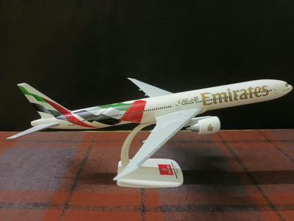 Emirates Boeing B777-300ER A6-EQH UAE Flag Livery 1/200 Scale Snap Fit Model