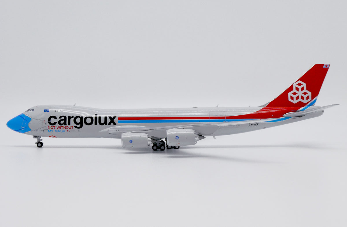 Cargolux Not Without My Mask Livery Boeing B747-8F LX-VCF 1/400 Diecast Scale Model JCWings