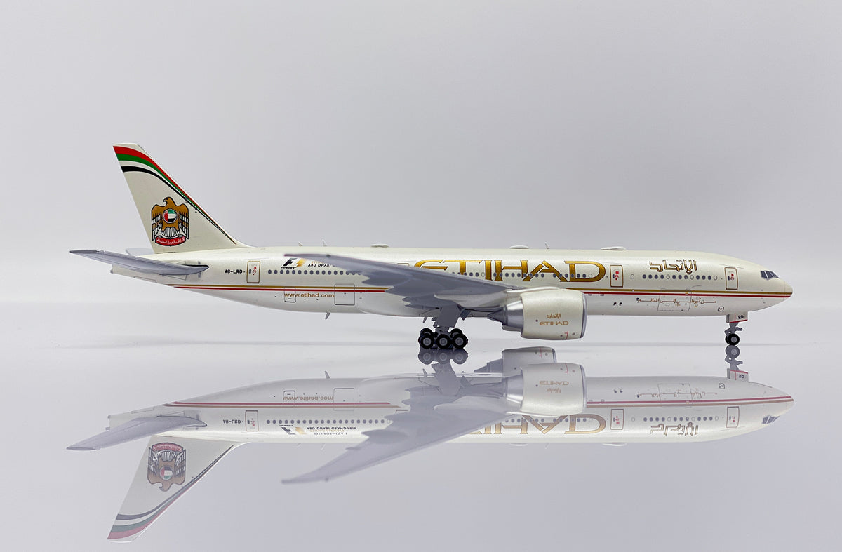 Etihad Airways 2015 Formula 1 Livery Boeing B777-200LR A6-LRD 1/400 Scale Diecast Model JCWings