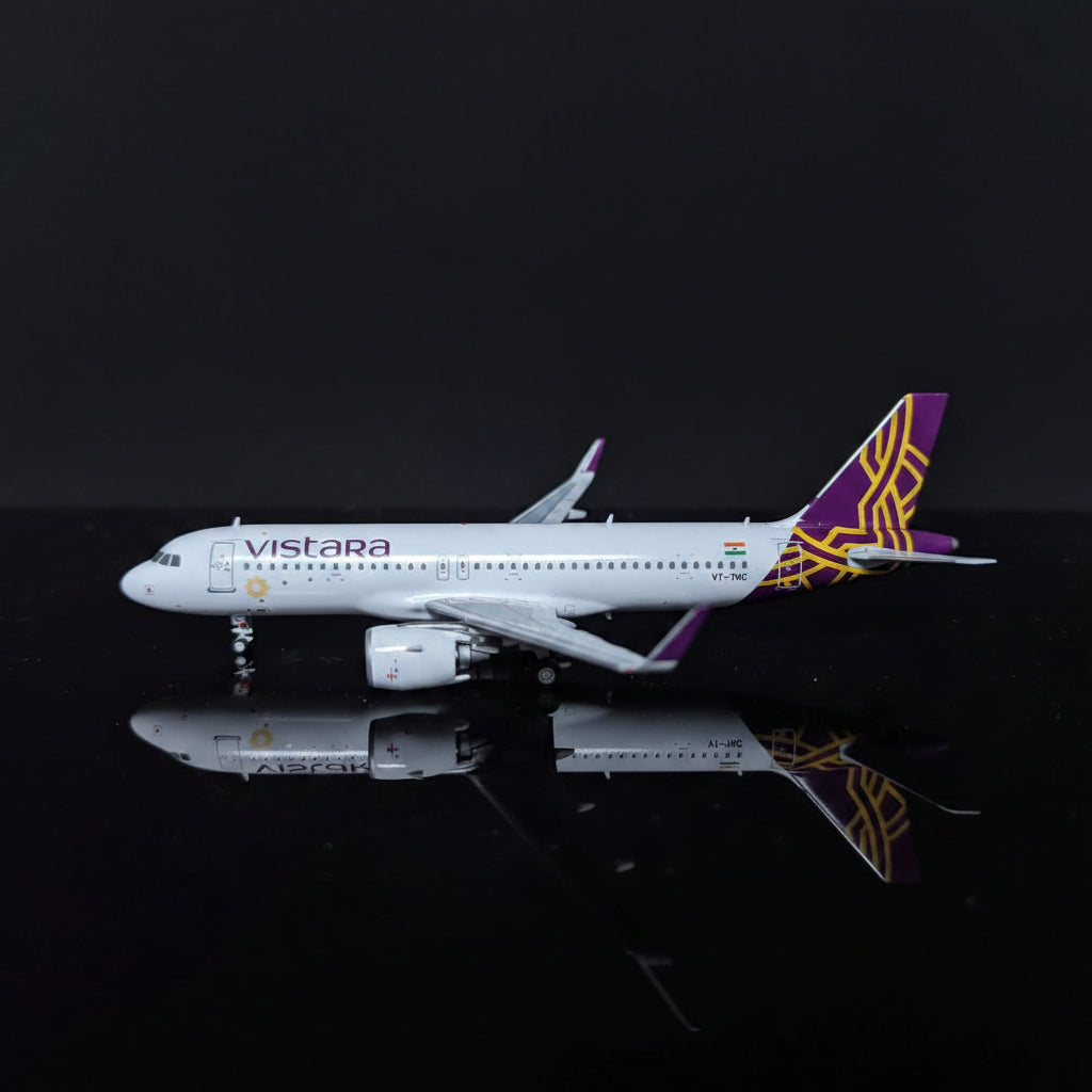 Vistara Airlines Airbus A320neo VT-TNC 1/400 Diecast Aircraft Model PandaModels