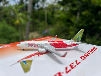 Air India Express Boeing 737-800 VT-AXT (Stork & Peacock) 1/400 Scale Diecast Model Brand Phoenix