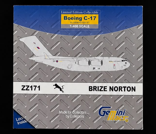 Royal Air Force Boeing C-17 Globemaster III (Brize Norton) ZZ171 1/400 Scale Diecast Model GeminiJets