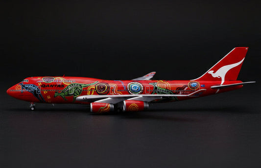 [PRE-ORDER] Qantas Airways Wunala Dreaming B747-400 VH-OJB 1/400 Diecast Scale Model HXModels