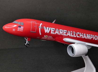 Air Asia Airbus A320 (We are all Champions Livery) 1/150 Scale Model Snap Fit