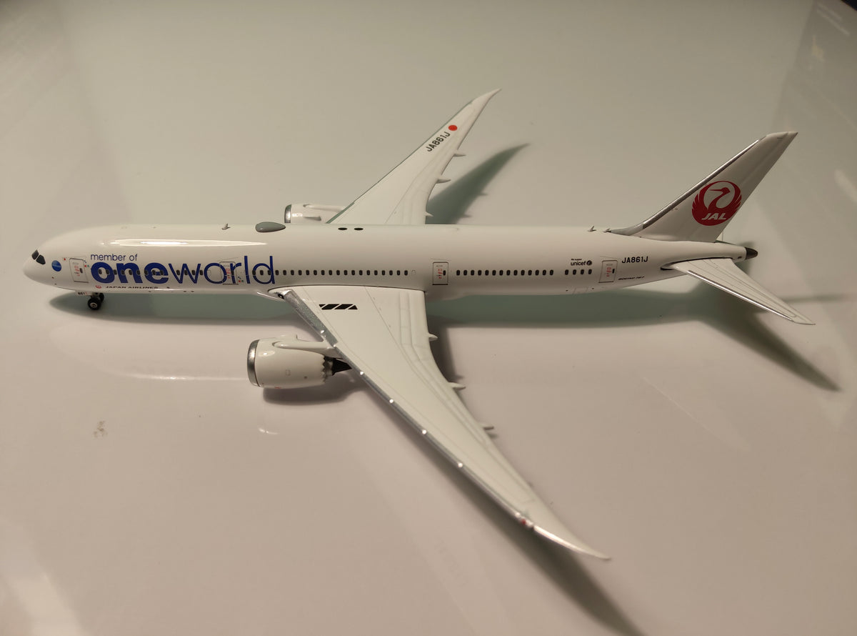 Japan Airlines (Oneworld Livery) Boeing B787-9 JA861J 1/400 Diecast Scale Model Phoenix Models