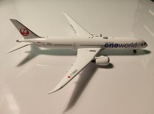 Japan Airlines (Oneworld Livery) Boeing B787-9 JA861J 1/400 Diecast Scale Model Phoenix Models