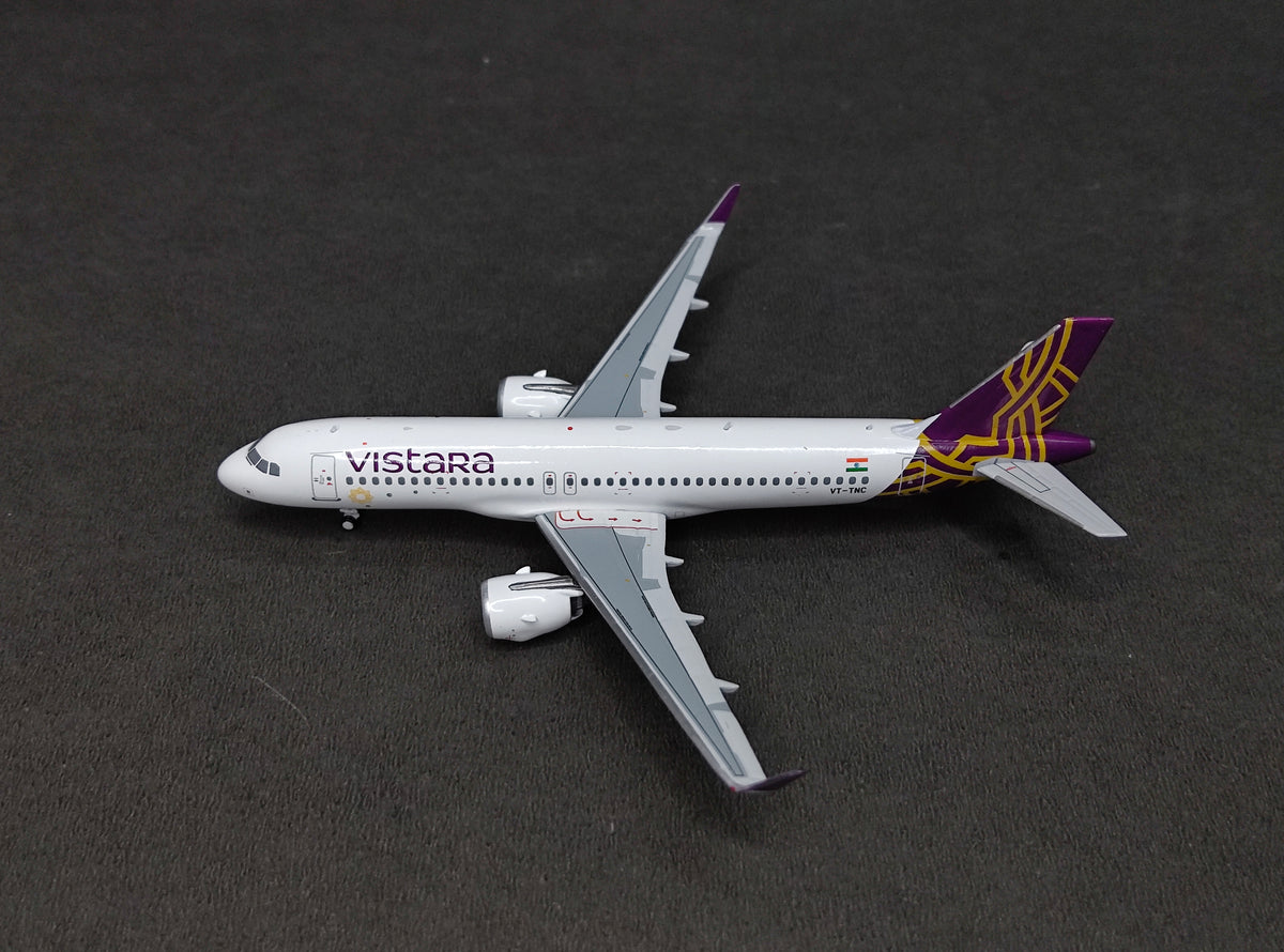 Vistara Airlines Airbus A320neo VT-TNC 1/400 Diecast Aircraft Model PandaModels