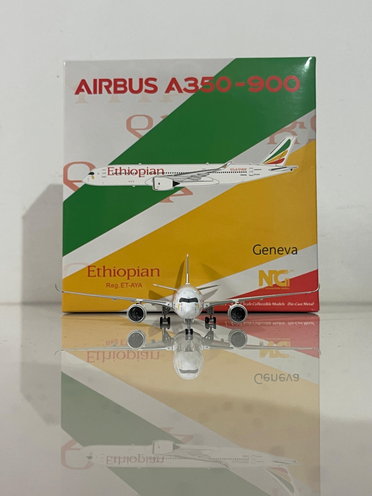 Ethiopian Airlines Airbus A350-900 ET-AYA 1/400 Diecast Scale Model NGModels