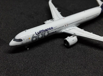 Lufthansa Airbus A321neo (600th Airbus Aircraft Sticker Livery) D-AIEQ 1/400 Diecast Scale Model GeminiJets
