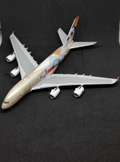 Etihad Airways Airbus A380-800 (Choose The United Kingdom Livery) A6-APE 1/400 Diecast Scale Model Aviation400 Detachable Landing Gear