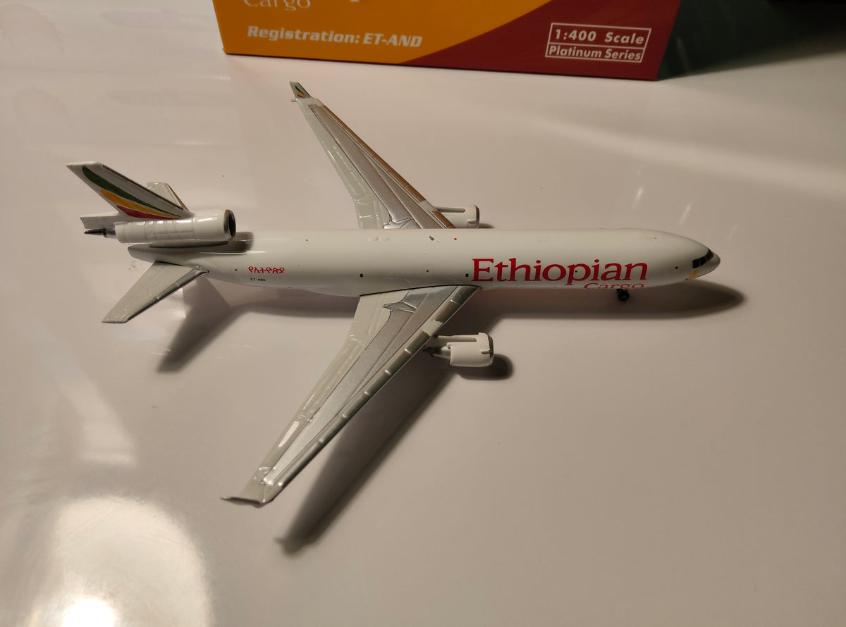 Ethiopian Cargo McDonnell Douglas MD-11F ET-AND 1/400 Diecast Scale Model Phoenix Models