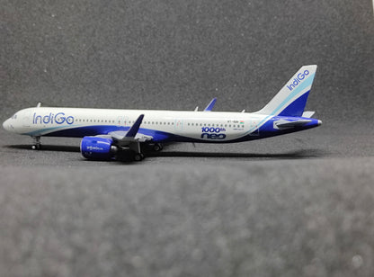 IndiGo Airbus A321neo (1000th neo sticker) VT-IUH 1/400 Diecast Scale Model JCWings