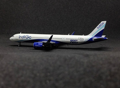 IndiGo Airbus A321neo (1000th neo sticker) VT-IUH 1/400 Diecast Scale Model JCWings