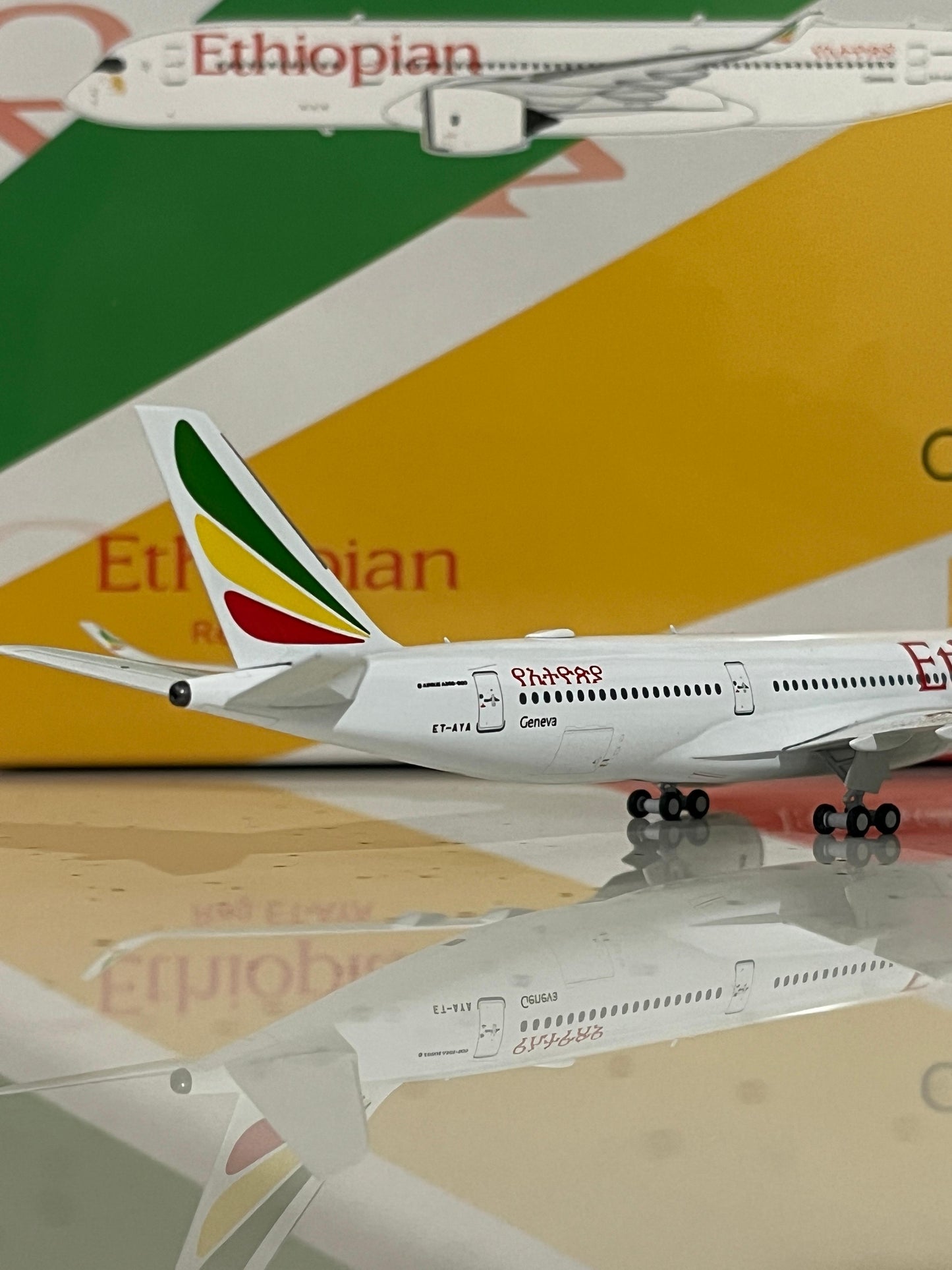 Ethiopian Airlines Airbus A350-900 ET-AYA 1/400 Diecast Scale Model NGModels