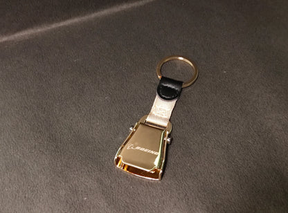 Boeing Gold Seat Belt Keychain Accessories