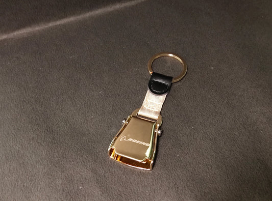 Boeing Gold Seat Belt Keychain Accessories