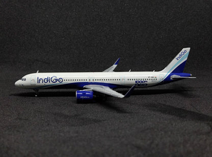IndiGo Airbus A321neo (1000th neo sticker) VT-IUH 1/400 Diecast Scale Model JCWings