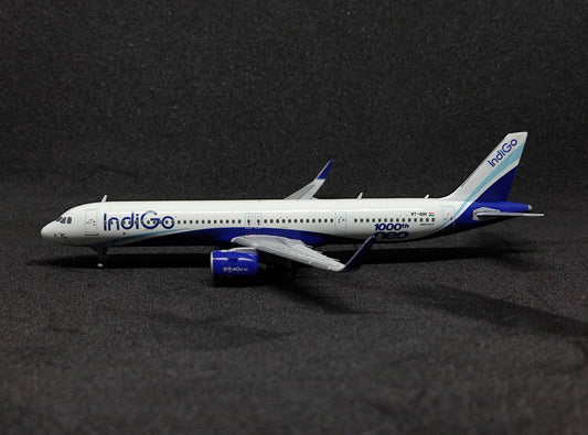 IndiGo Airbus A321neo (1000th neo sticker) VT-IUH 1/400 Diecast Scale Model JCWings