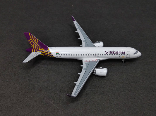 Vistara Airlines Airbus A320neo VT-TNC 1/400 Diecast Aircraft Model PandaModels