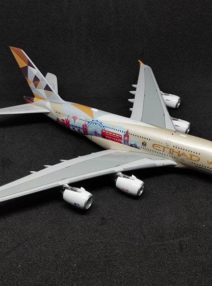 Etihad Airways Airbus A380-800 (Choose The United Kingdom Livery) A6-APE 1/400 Diecast Scale Model Aviation400 Detachable Landing Gear