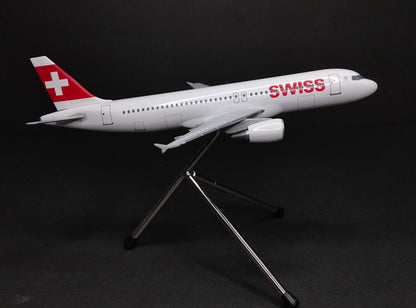 Swiss Airbus A320 1/200 Scale Snap Fit Model Hogan Wings