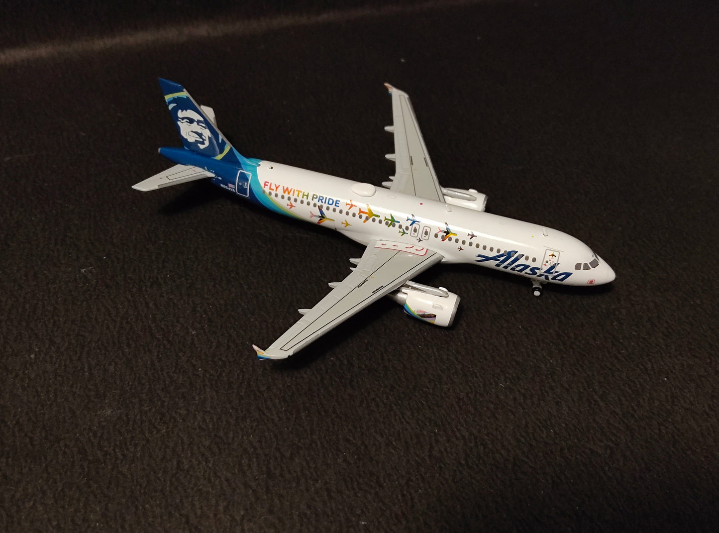 Alaska Airlines Airbus A320 N854VA 1/400 Diecast Scale Model GeminiJets