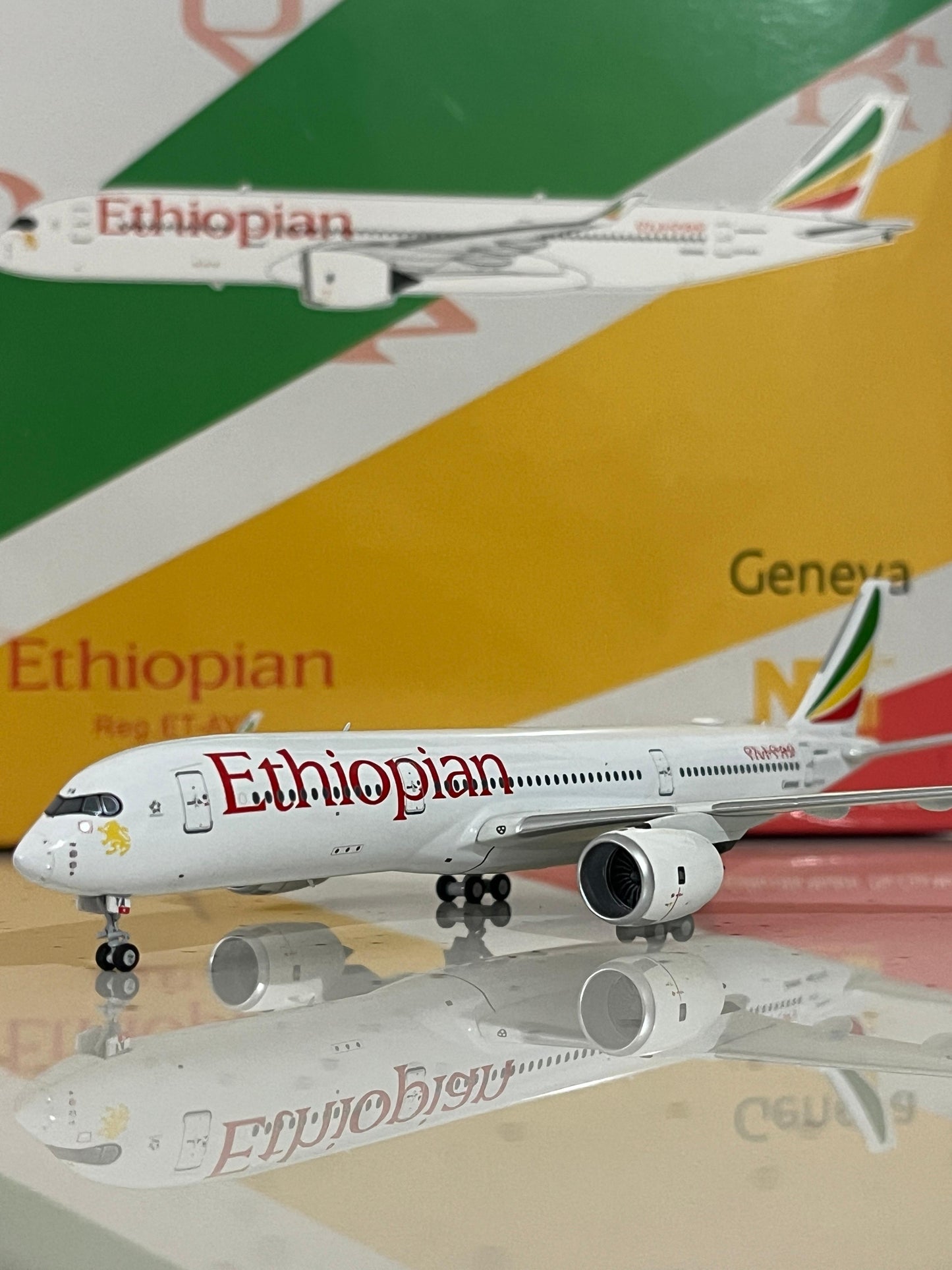 Ethiopian Airlines Airbus A350-900 ET-AYA 1/400 Diecast Scale Model NGModels