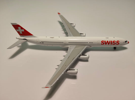 Swiss Air Airbus A340-300 HB-JMA 1/400 Diecast Scale Model JCWings