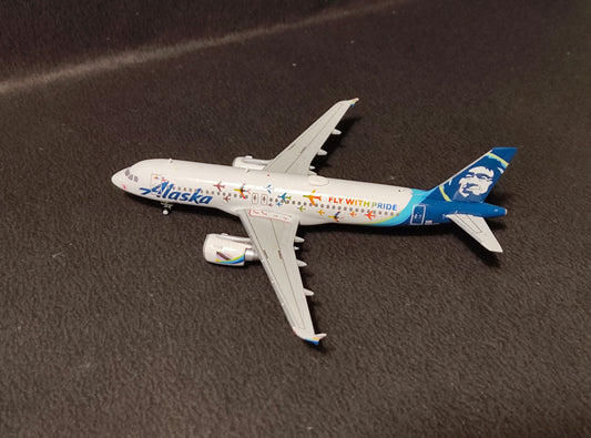 Alaska Airlines Airbus A320 N854VA 1/400 Diecast Scale Model GeminiJets
