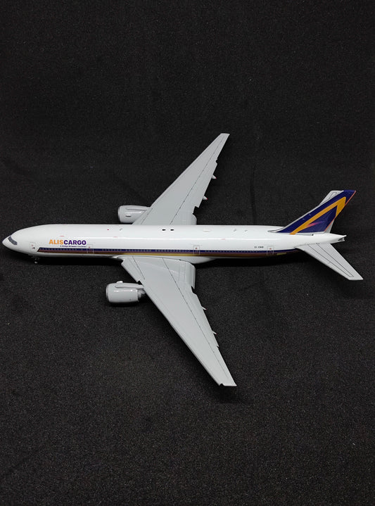 അലിസ് കാർഗോ ബോയിംഗ് B777-200ER EI-GWB 1/400 ഫ്ലാപ്സ് ഡൗൺ പതിപ്പ് ഡൈകാസ്റ്റ് സ്കെയിൽ മോഡൽ JCWings