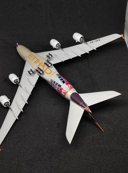 Etihad Airways Airbus A380-800 (Choose The United Kingdom Livery) A6-APE 1/400 Diecast Scale Model Aviation400 Detachable Landing Gear