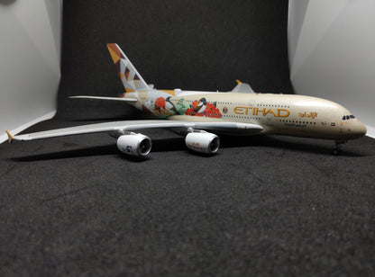 Etihad Airways Airbus A380-800 A6-APD (Choose South Korea Livery) detachable landing gear 1/400 Aircraft Scale Model Aviation400