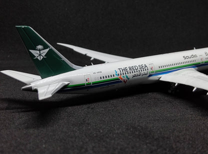 Saudia Boeing 787-10 Dream)Liner HZ-AR33 (The Red Sea) Flaps Down 1/400 Diecast Scale Model JCWings