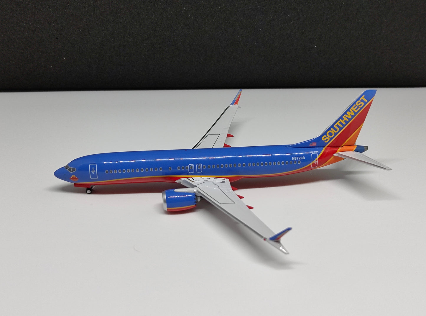 Southwest Airlines Boeing B737MAX-8 N872CB (Colleen Barrett Heroine of the Heart Sticker) 1/400 Diecast Scale Model NGModels