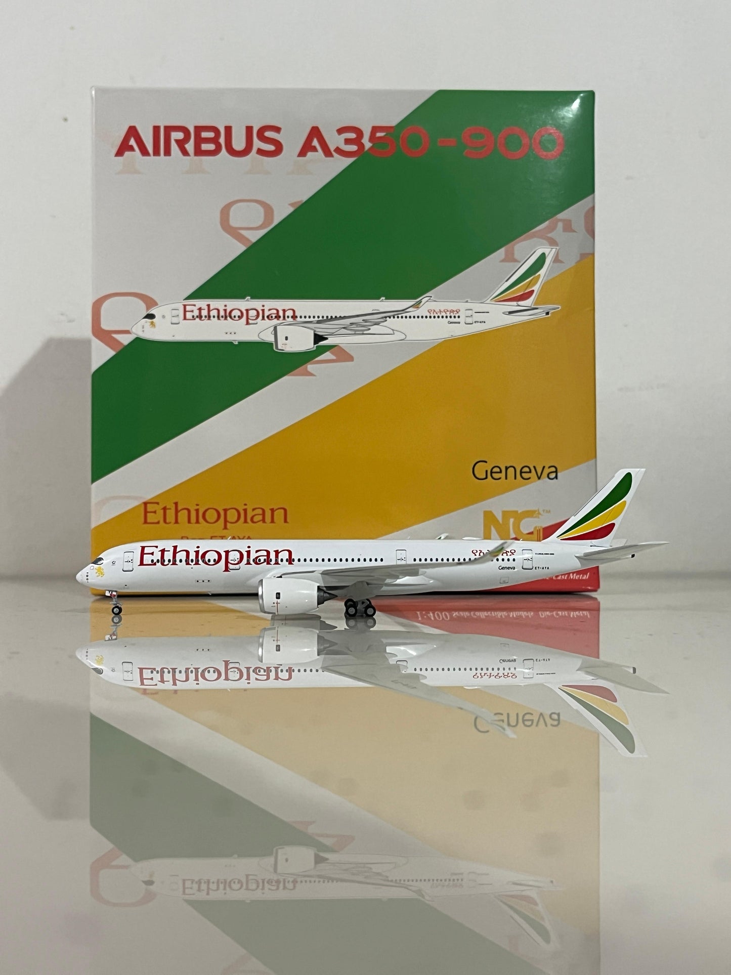 Ethiopian Airlines Airbus A350-900 ET-AYA 1/400 Diecast Scale Model NGModels