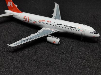 Indian Airlines Airbus A320-231 (50 years of flying livery) VT-EYE 1/400 diecast Aircraft Scale Model PandaModel