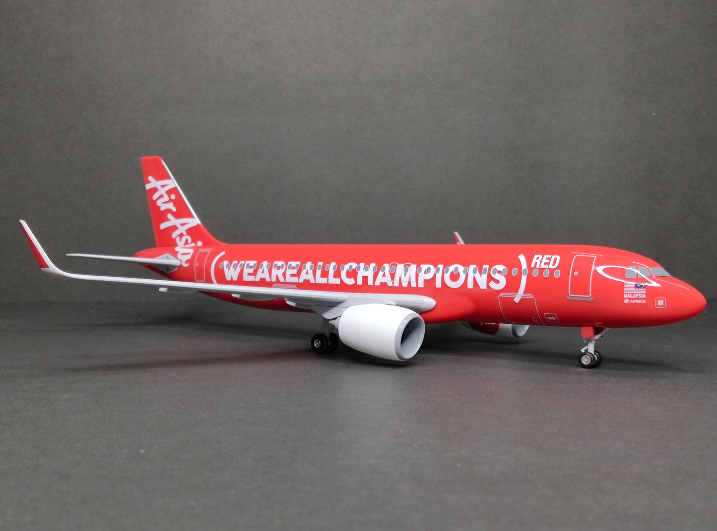 Air Asia Airbus A320 (We are all Champions Livery) 1/150 Scale Model Snap Fit