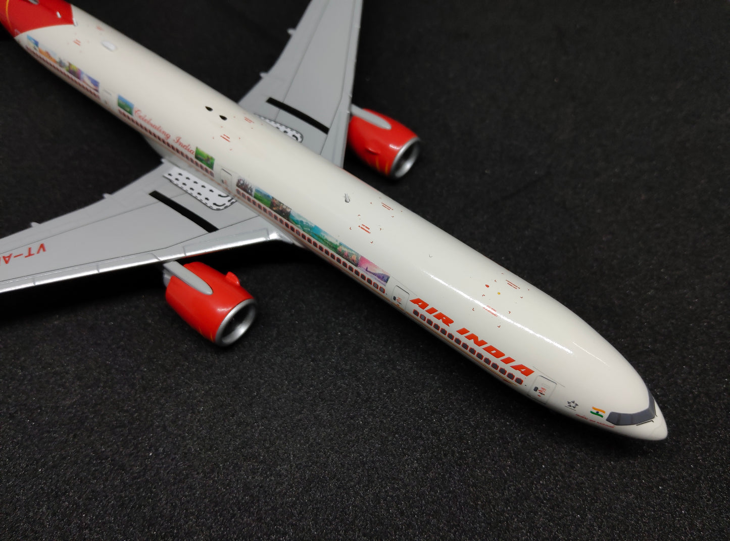 Air India Boeing 777-300ER (Celebrating India Livery) VT-ALN 1/400 Diecast Scale Model JCWings